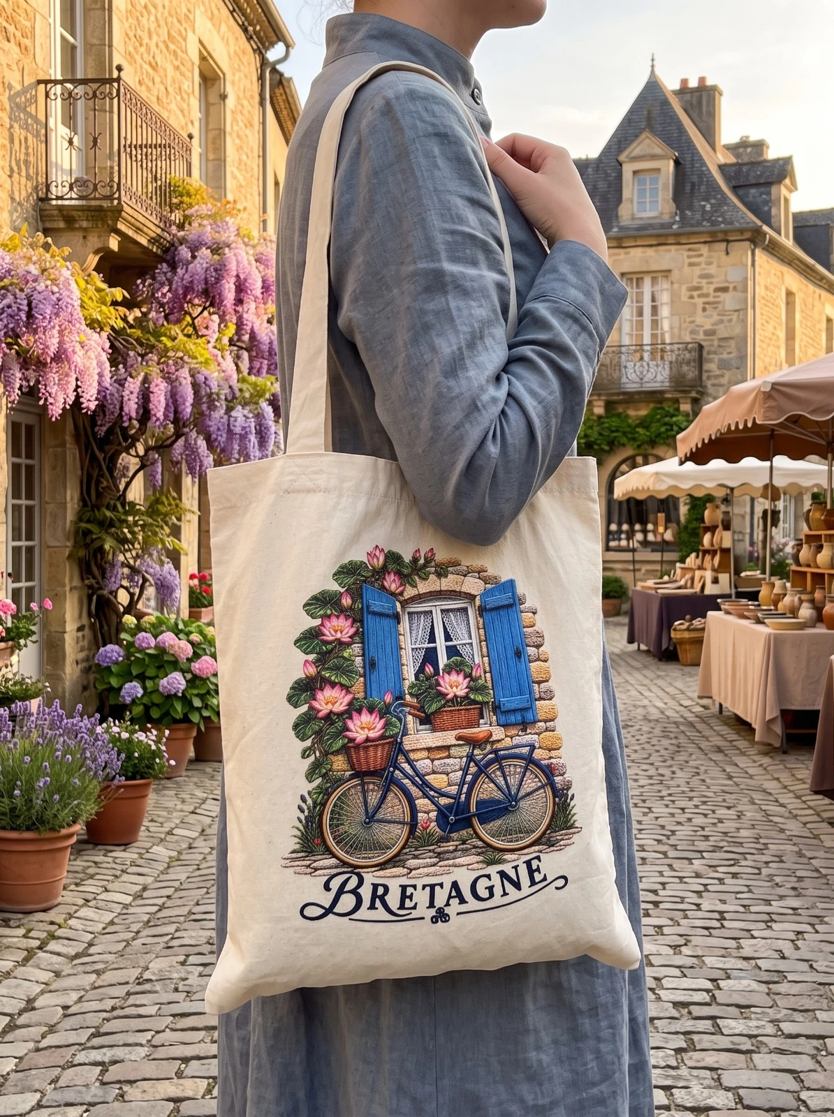 Cabas Bretagne en Toile