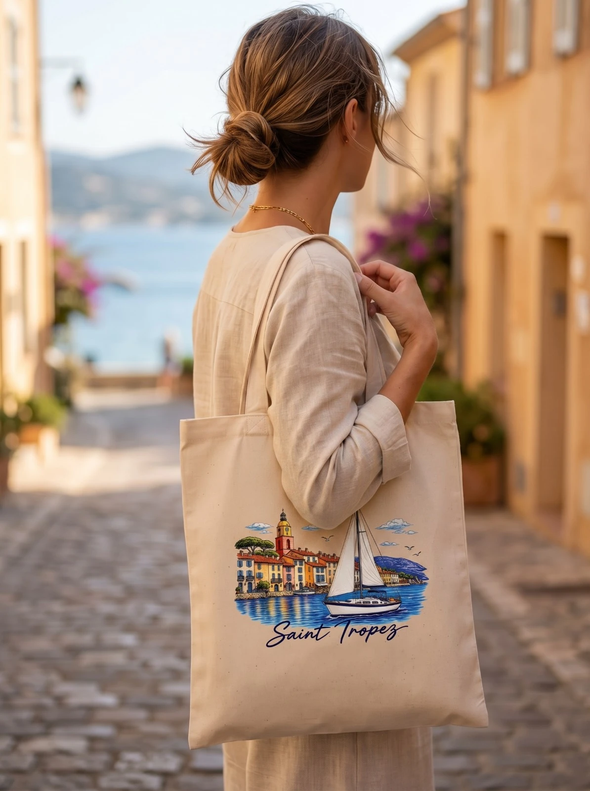 Saint-Tropez Canvas Tote Bag