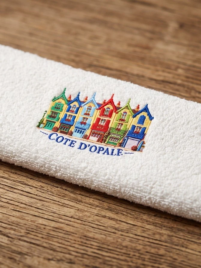 Serviette d’Invité Éponge Imprimée Côte d’Opale