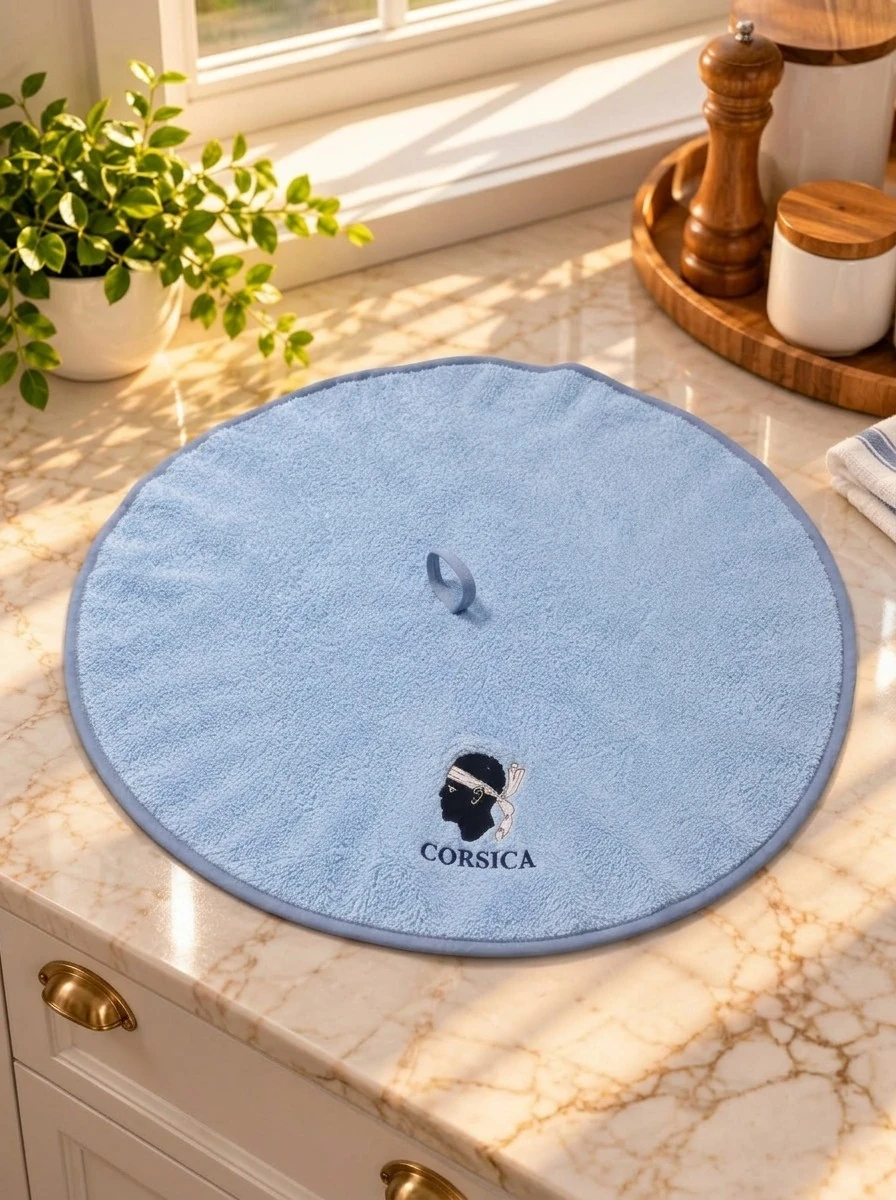 Corsica Embroidered Round Hanging Towel
