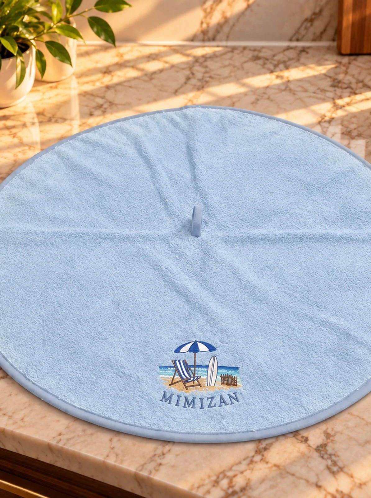 Serviette Ronde Brodée à Suspendre Mimizan